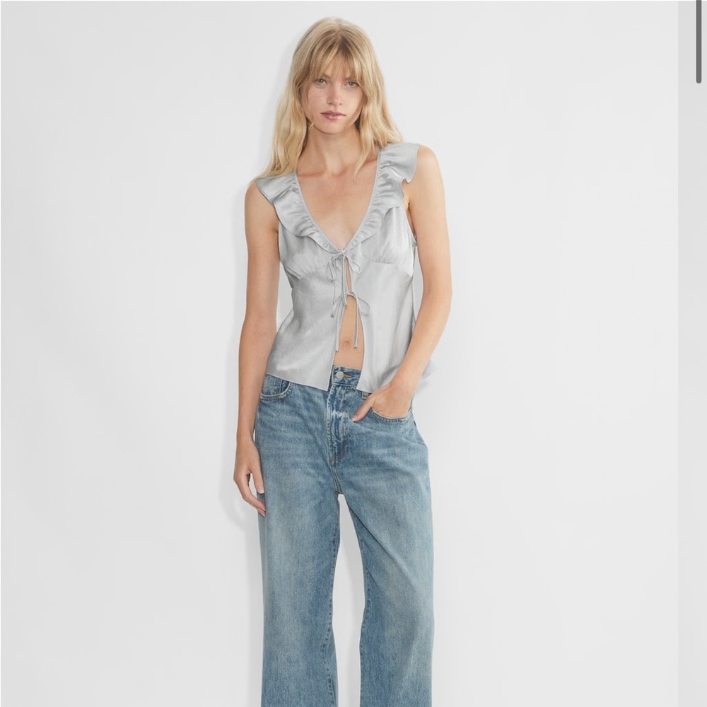 Tonka Satin Blouse Aritzia 2xs xxs